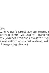 Ingredients list for JutaVit Vitamin D3 3000 IU in olive oil, including gelatin and antioxidants.